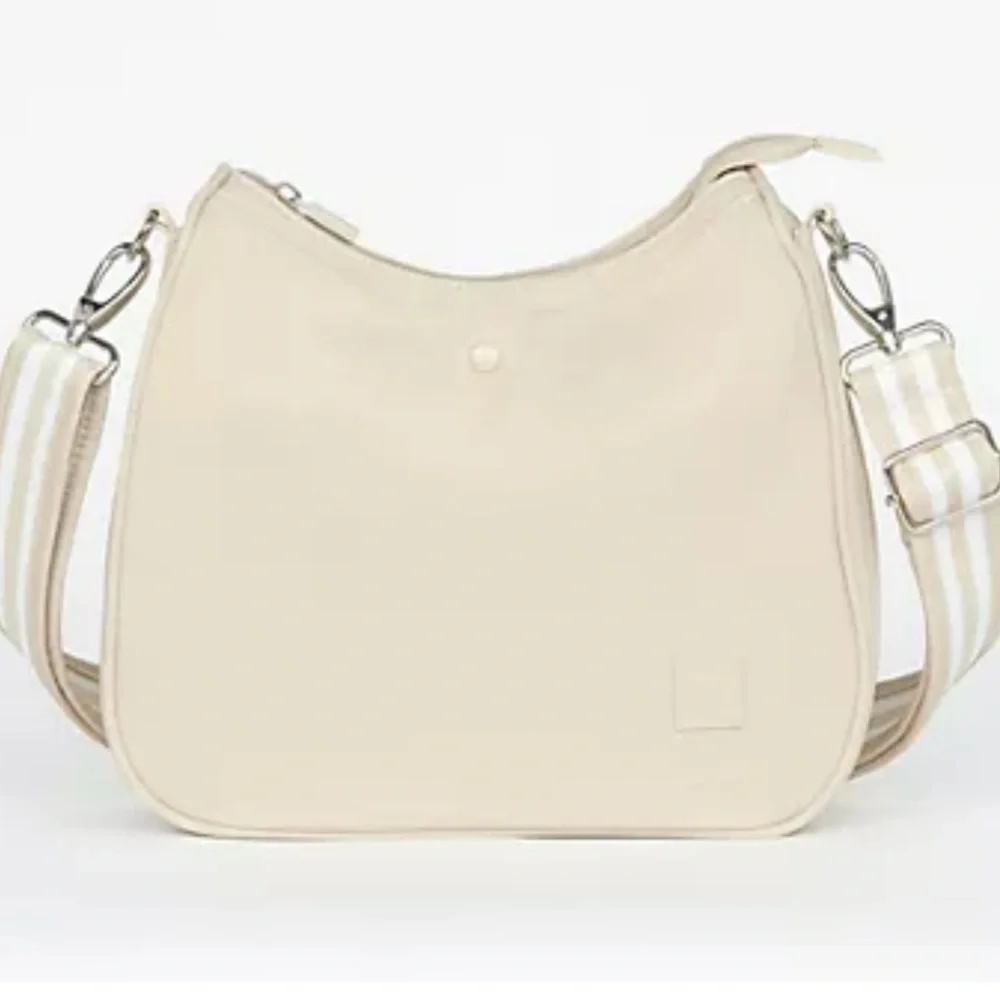 IHKWIP Side Stripe Saddle Crossbody Nylon Bag Sand Beige